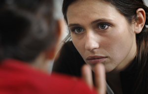 woman listening